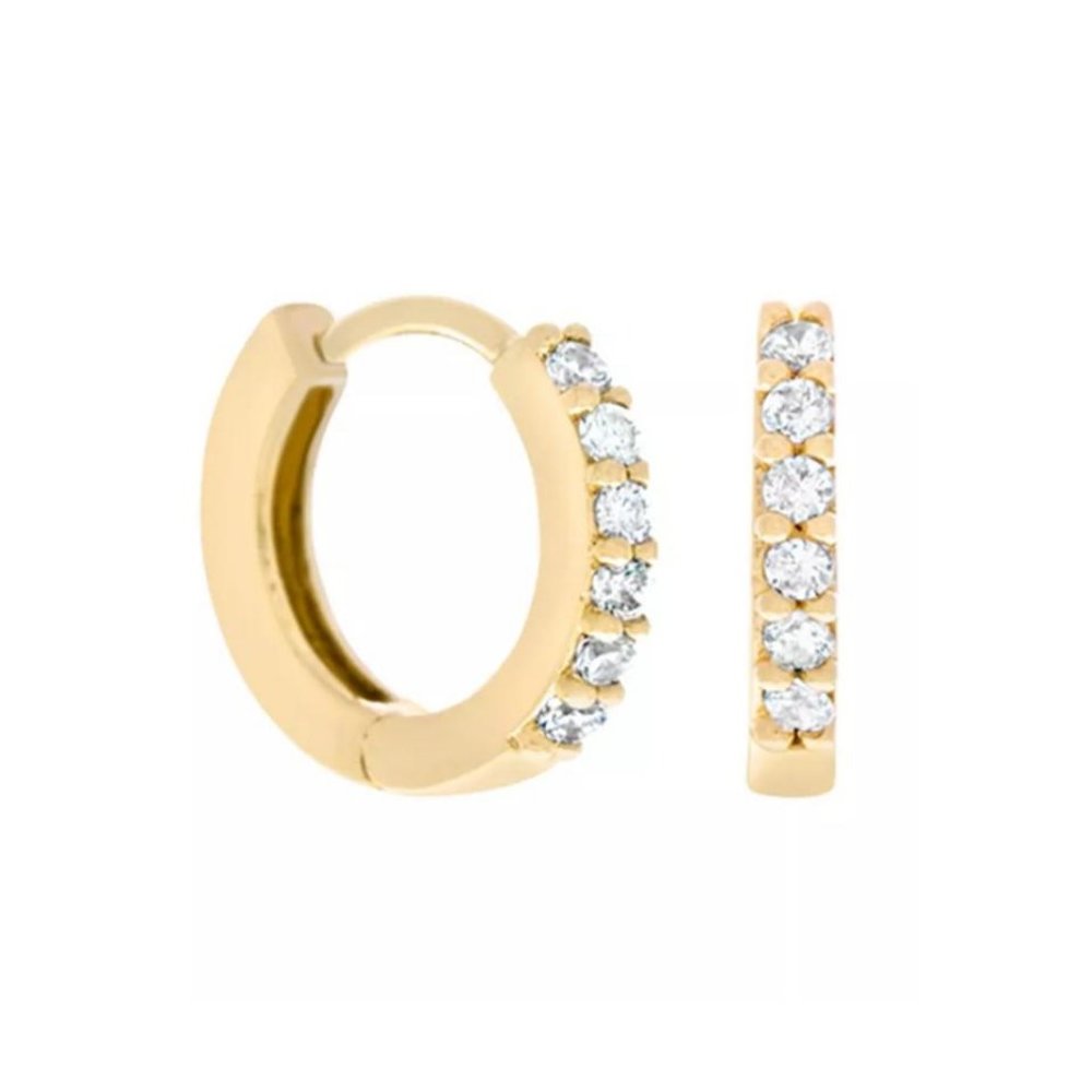 NWOT Pavé Huggie Hoop Set